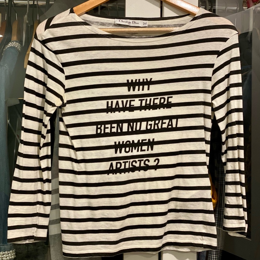 Dior Statement T-shirt; Why have there been no great Women’s artists